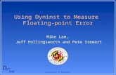 Using Dyninst to Measure  Floating-point Error