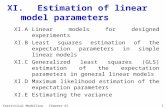 XI.Estimation of linear model parameters