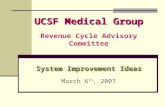 UCSF Medical Group Revenue Cycle Advisory Committee