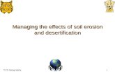 Managing the effects of soil erosion and desertification