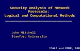 Security Analysis of Network Protocols:  Logical and Computational Methods