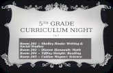 5 th  Grade Curriculum Night
