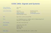 COSC 3451: Signals and Systems Course Instructor:  Amir Asif  Teaching Assistant: TBA