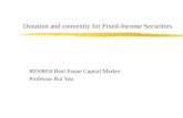 Duration and convexity for Fixed-Income Securities
