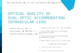OPTICAL QUALITY OF  DUAL-OPTIC ACCOMMODATING INTRAOCULAR LENS