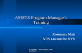 ASISTS Program Manager’s Training