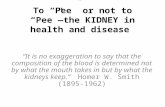 To “Pee” or not to “Pee”—the KIDNEY in health and disease
