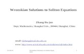 Wronskian Solutions to Soliton Equations