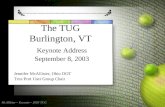 The TUG Burlington, VT