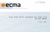 Ecma TC48 draft standard for high rate  60 GHz WPANs 8 April 2008