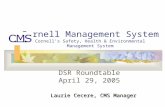 Cornell Management System Cornell’s Safety, Health & Environmental Management System