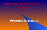 Estimating the cost of Cost of Capital