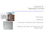 Lecture 5:  Topology Control