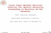 Cross-layer Optimal Decision Policies for Spatial Diversity Forwarding in Wireless Ad Hoc Networks