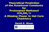 Theoretical Prediction of the Rotational Constants for Protonated Methanol (CH 3 OH 2 + ):
