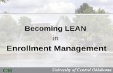 Becoming LEAN  in  Enrollment Management