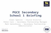 PGCE Secondary School 1 Briefing