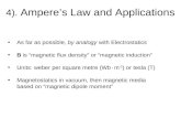 4).  Ampere’s Law and Applications