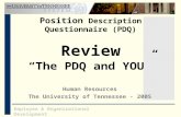Position  Description Questionnaire (PDQ) Review
