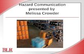 Hazard Communication presented by  Melissa Crowder