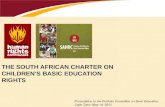 The South African charter on children’s basic education rights