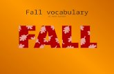 Fall vocabulary by Jeanne Guichard