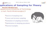 Applications of Sampling for Theory