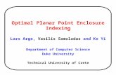 Optimal Planar Point Enclosure Indexing