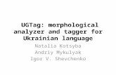 UGTag : morphological analyzer and tagger for Ukrainian language