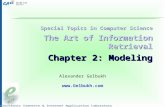 Special Topics in Computer Science The Art of Information Retrieval Chapter 2: Modeling