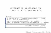 Leveraging Sentiment to Compute Word Similarity