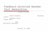 Feedback-directed Random Test Generation