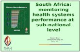 South Africa: monitoring health systems performance at  sub-national level