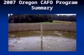 2007 Oregon CAFO Program  Summary