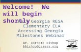 West Georgia RESA  Elementary ELA Accessing Georgia Milestones Webinar