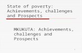 State of poverty: Achievements, challenges and Prospects
