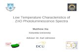 Low Temperature Characteristics of ZnO Photoluminescence Spectra