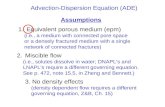 Advection-Dispersion Equation (ADE)