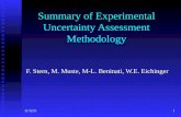 Summary of Experimental Uncertainty Assessment Methodology
