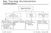 Ray Tracing Acceleration Techniques