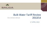 Bulk Water Tariff Review 2013/14