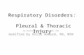 Respiratory Disorders:   Pleural & Thoracic Injury