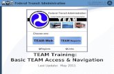 TEAM Training:   Basic TEAM Access & Navigation
