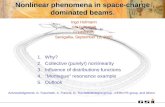 Nonlinear phenomena in space-charge dominated beams.