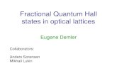 Fractional Quantum Hall states in optical lattices