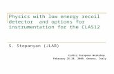 Physics with low energy recoil detector  and options for instrumentation for the CLAS12