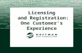 Licensing  and Registration: One Customer’s Experience