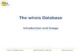 The whois Database