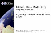 Global Risk Modelling Organisation  exporting the GEM model to other perils