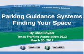 Parking Guidance Systems Finding Your Space